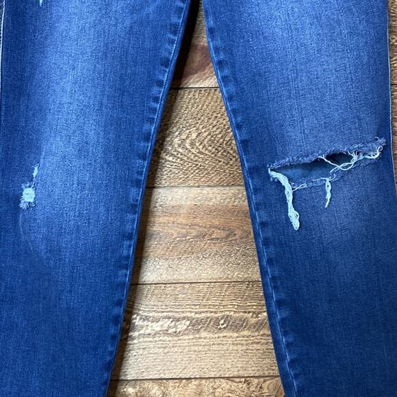 Frame Le Sylvie Crop Straight Leg Jeans Blue Mid-Rise Stretch Denim Size 29 - Picture 5 of 9